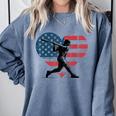 Valentines Baseball Batter Silhouette Heart Men Boys Kid Comfort Colors Sweatshirt Denim Valentines Baseball Batter Silhouette Heart Men Boys Kid Comfort Colors Sweatshirt Denim