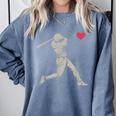 Valentines Day Baseball Batter Silhouette Heart Men Boy Kids Comfort Colors Sweatshirt Denim Valentines Day Baseball Batter Silhouette Heart Men Boy Kids Comfort Colors Sweatshirt Denim