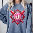 Valentines Day Baseball Boys Ice Cream Drip Heart Youth Kids Comfort Colors Sweatshirt Denim Valentines Day Baseball Boys Ice Cream Drip Heart Youth Kids Comfort Colors Sweatshirt Denim