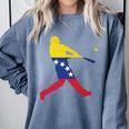 Venezuela Baseball Comfort Colors Sweatshirt Denim Venezuela Baseball Comfort Colors Sweatshirt Denim
