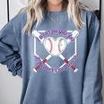 I Wear Purple For Alzheimers Awareness Baseball Heart Ribbon Comfort Colors Sweatshirt Denim I Wear Purple For Alzheimers Awareness Baseball Heart Ribbon Comfort Colors Sweatshirt Denim