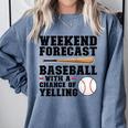 Weekend Forecast Baseball Baseball Mom Comfort Colors Sweatshirt Denim Weekend Forecast Baseball Baseball Mom Comfort Colors Sweatshirt Denim