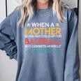 When A Mother Signs Child Up For Baseball Baseball Mom Comfort Colors Sweatshirt Denim