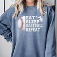 Youth Eat Sleep Baseball Repeat Catcher Boys Men Comfort Colors Sweatshirt Denim Youth Eat Sleep Baseball Repeat Catcher Boys Men Comfort Colors Sweatshirt Denim