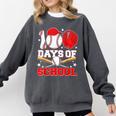 100 Days Of School Baseball Boys Kids Students Comfort Colors Sweatshirt Pepper