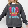 100 Days Of School Baseball Drip 100th Day Of School Comfort Colors Sweatshirt Pepper