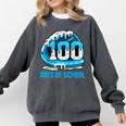 100 Days Of School Baseball Drip Ice Cream Kid Boy 100th Day Comfort Colors Sweatshirt Pepper