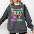 100 Days Of School Baseball Ice Cream Drip 100th Day Player Comfort Colors Sweatshirt Pepper