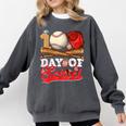 100 Days Of School Baseball Player Sports Game Teacher Kid Comfort Colors Sweatshirt Pepper