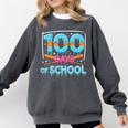100 Days Of School Drip Ice Cream Baseball For Teacher Kids Premium Tri-Blend Comfort Colors Sweatshirt Pepper