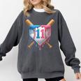 11th Birthday 11yr 2014 Baseball 11 Player 11th Birthday Comfort Colors Sweatshirt Pepper