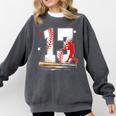 13 Years Old Baseball Birthday Boy 13th Bday Party Comfort Colors Sweatshirt Pepper