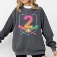 2nd Birthday Baseball Bat Ice-Cream Drip 2yrs Old Boys Kids Comfort Colors Sweatshirt Pepper 2nd Birthday Baseball Bat Ice-Cream Drip 2yrs Old Boys Kids Comfort Colors Sweatshirt Pepper