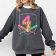 4th Birthday Baseball Bat Ice-Cream Drip 4yrs Old Boys Girls Comfort Colors Sweatshirt Pepper 4th Birthday Baseball Bat Ice-Cream Drip 4yrs Old Boys Girls Comfort Colors Sweatshirt Pepper