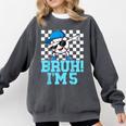 5th Birthday Dabbing Baseball Boys Bruh I'm 5 Year Old Comfort Colors Sweatshirt Pepper