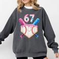 6 7 Baseball Dripping Six Seven Gen Alpha Slang Comfort Colors Sweatshirt Pepper