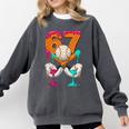 6 7 Ice Cream Drip Baseball Number 67 Player Boy Girl Kids Comfort Colors Sweatshirt Pepper 6 7 Ice Cream Drip Baseball Number 67 Player Boy Girl Kids Comfort Colors Sweatshirt Pepper