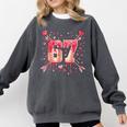 6 7 Melting Number Arrow Baseball Drip Valentine's Day Comfort Colors Sweatshirt Pepper 6 7 Melting Number Arrow Baseball Drip Valentine's Day Comfort Colors Sweatshirt Pepper