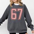 6 7 Number 67 Baseball Meme Tee For Women Comfort Colors Sweatshirt Pepper
