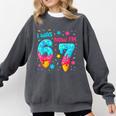 I Was 6 Now I'm 7 67 Birthday Baseball Drip 7 Year Old Comfort Colors Sweatshirt Pepper I Was 6 Now I'm 7 67 Birthday Baseball Drip 7 Year Old Comfort Colors Sweatshirt Pepper