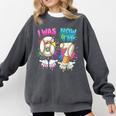 I Was 6 Now I'm 7 Baseball Drip 67 Birthday Boy 7th Birthday Comfort Colors Sweatshirt Pepper I Was 6 Now I'm 7 Baseball Drip 67 Birthday Boy 7th Birthday Comfort Colors Sweatshirt Pepper