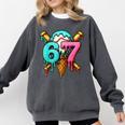 67 Baseball Ice Cream Drip Kids Comfort Colors Sweatshirt Pepper 67 Baseball Ice Cream Drip Kids Comfort Colors Sweatshirt Pepper