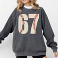 67 Baseball Six Seven 6 7 Meme 67 Comfort Colors Sweatshirt Pepper