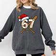 67 Baseball Xmas Lights Santa Hat Holiday Comfort Colors Sweatshirt Pepper 67 Baseball Xmas Lights Santa Hat Holiday Comfort Colors Sweatshirt Pepper
