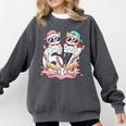 67 Meme Kawaii Cats Baseball Ice Cream Drip 6 7 Kids Comfort Colors Sweatshirt Pepper