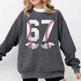 67 Six Seven Number 6 7 Meme Baseball Six Seven For Boys Men Comfort Colors Sweatshirt Pepper 67 Six Seven Number 6 7 Meme Baseball Six Seven For Boys Men Comfort Colors Sweatshirt Pepper
