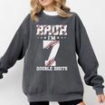7th Birthday Baseball Bruh I'm 7 Double Digits 7 Years Old Comfort Colors Sweatshirt Pepper