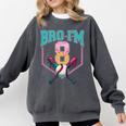 8th Birthday Boy Bro I'm 8 Years Old Baseball Theme Comfort Colors Sweatshirt Pepper