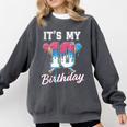Baseball 10 Year Old Ice Cream Drip 10th Birthday Boys Comfort Colors Sweatshirt Pepper