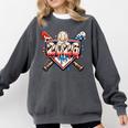 Baseball 2026 Ice Cream Drip Bats For Boys Birthday Graphic Comfort Colors Sweatshirt Pepper Baseball 2026 Ice Cream Drip Bats For Boys Birthday Graphic Comfort Colors Sweatshirt Pepper