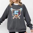 Baseball 5 Year Old Ice Cream Drip 5th Birthday Boy Number 5 Comfort Colors Sweatshirt Pepper Baseball 5 Year Old Ice Cream Drip 5th Birthday Boy Number 5 Comfort Colors Sweatshirt Pepper