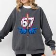 Baseball 67 Six Seven Gen Alpha Meme Drip Comfort Colors Sweatshirt Pepper