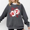 Baseball 67 Six Seven Gen Alpha Meme Valentine's Day Comfort Colors Sweatshirt Pepper