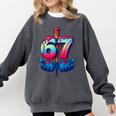 Baseball Bat Hands Drip 67 Six Seven Gen Alpha Slang Meme Comfort Colors Sweatshirt Pepper