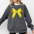 Baseball Bow Baseball Mom Women Baseball Mama Comfort Colors Sweatshirt Pepper