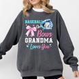 Baseball Or Bows Your Grandma Loves You Gender Reveal Comfort Colors Sweatshirt Pepper