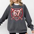 Baseball Candy Cane Drip 6 7 Six Seven Meme Christmas Boys Comfort Colors Sweatshirt Pepper