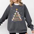 Baseball Christmas Tree Light Xmas Baseball Boys Kids Comfort Colors Sweatshirt Pepper