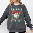 Baseball Christmas Ugly Sweater Santa Sport Men Kids Comfort Colors Sweatshirt Pepper