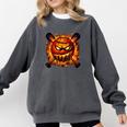 Baseball Drip Angry Lava Slime Ball Graphic Comfort Colors Sweatshirt Pepper