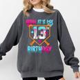 Baseball Drip Bruh It's My 13th Birthday Boy Ice Cream Drip Comfort Colors Sweatshirt Pepper