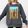 Baseball Drip Dripping Ice Cream Sport Player American Flag Comfort Colors Sweatshirt Pepper