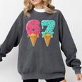 Baseball Drip Ice Cream 67 Baseball Comfort Colors Sweatshirt Pepper