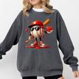 Baseball Drip Ice Cream Apparel Youth Boy Valentine Comfort Colors Sweatshirt Pepper