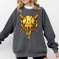 Baseball Drip Ice Cream Camo Cool Comfort Colors Sweatshirt Pepper