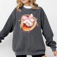 Baseball Drip Ice Cream Coquette Pink Bow Baseball Player Comfort Colors Sweatshirt Pepper Baseball Drip Ice Cream Coquette Pink Bow Baseball Player Comfort Colors Sweatshirt Pepper
